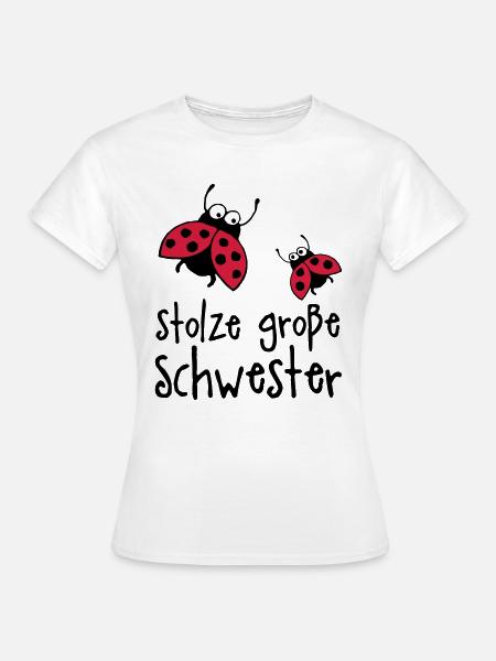 stolze_grosse_schwester_a_2c - Frauen T-Shirt - Weiß