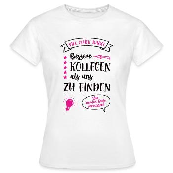 Kollege Abschied Verabschiedung Jobwechsel Arbeit - Frauen T-Shirt - Weiß - Vorne - AI Model Female 172 dark (172cm)