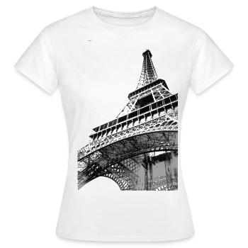 Eifelturm - Frauen T-Shirt - Weiß - Vorne - AI Model Female 172 dark (172cm)