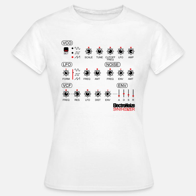 Synthesizer Tonstudio Computer Controlled Music EQ - Frauen T-Shirt - Weiß