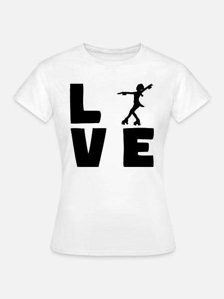 Rollerskating LOVE - Frauen T-Shirt - Weiß