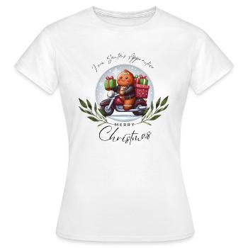 Gingerbread Santa's Apprentice Merry Christmas - Women's T-Shirt - white - Front - AI Model Female 172 dark (172cm)