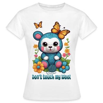 Teddy en laine - T-shirt Femme - blanc - Devant - AI Model Female 172 dark (172cm)