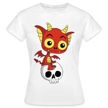 Petit démon se repose - T-shirt Femme - blanc - Devant - AI Model Female 172 dark (172cm)