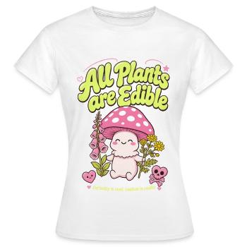 Urban Gardening All Plants Are Edible - Women's T-Shirt - white - Front - AI Model Female 172 dark (172cm)