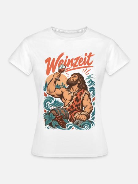 Weinzeit Rotwein Weinkenner Weinprobe - Frauen T-Shirt - Weiß