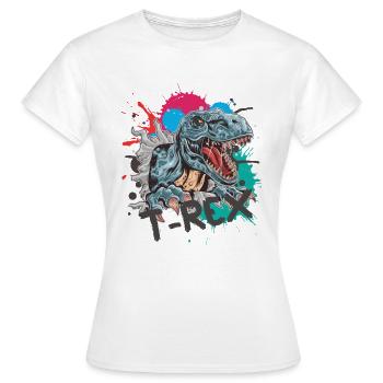 T-Rex - Frauen T-Shirt - Weiß - Vorne - AI Model Female 172 dark (172cm)