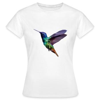 Oiseau polygone - T-shirt Femme - blanc - Devant - AI Model Female 172 dark (172cm)
