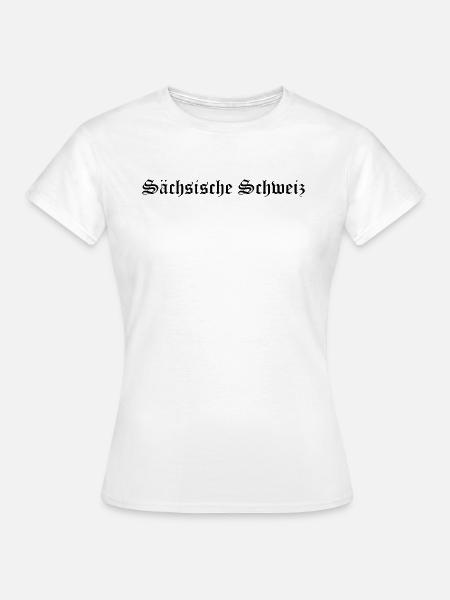 Saechsische Schweiz "Schriftzug" - Frauen T-Shirt - Weiß