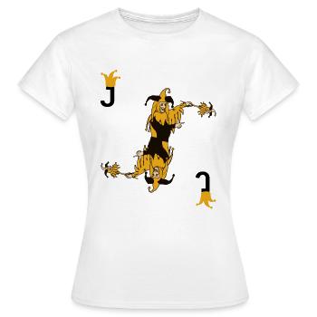 Joker Ass Karte Kostuem Poker Kartenspiel - Frauen T-Shirt - Weiß - Vorne - AI Model Female 172 dark (172cm)