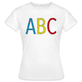ABC - Retour à l’école - Écolier - T-shirt Femme - blanc - Devant - AI Model Female 172 dark (172cm)