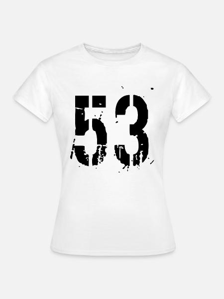 Nummer 53 - Frauen T-Shirt - Weiß