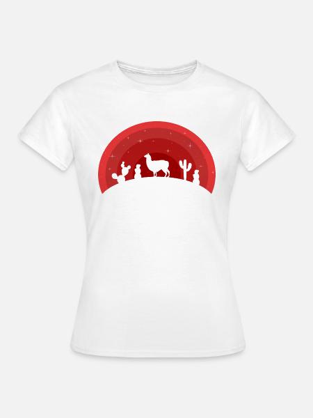 Lama - Frauen T-Shirt - Weiß