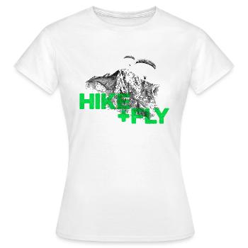 Randonnée et vol Parapente vert - T-shirt Femme - blanc - Devant - AI Model Female 172 dark (172cm)
