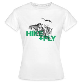 Randonnée et vol Parapente vert - T-shirt Femme - blanc - Devant - AI Model Female 172 dark (172cm)