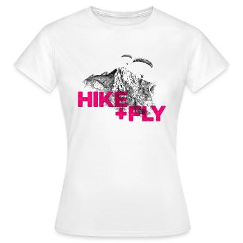 Randonnée et vol Parapente magenta - T-shirt Femme - blanc - Devant - AI Model Female 172 dark (172cm)