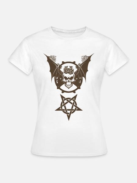 Drakula Skull - Frauen T-Shirt - Weiß