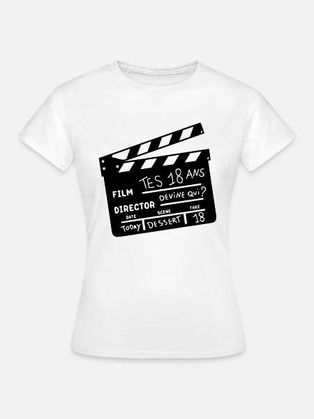 18 Kino klatschen - Frauen T-Shirt - Weiß