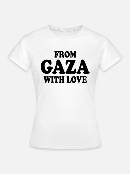 From gaza with love - Frauen T-Shirt - Weiß