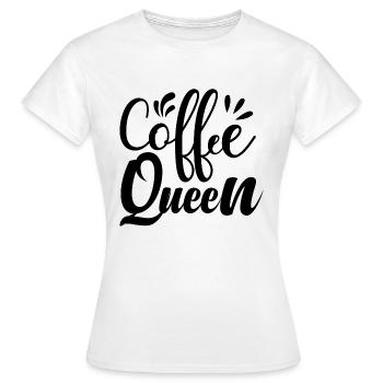 Reine du café - T-shirt Femme - blanc - Devant - AI Model Female 172 dark (172cm)