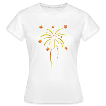 Dessins de feux d’artifice - T-shirt Femme - blanc - Devant - AI Model Female 172 dark (172cm)