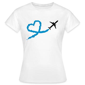 LOVE IS IN THE AIR - Frauen T-Shirt - Weiß - Vorne - AI Model Female 172 dark (172cm)