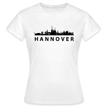 Hannover Skyline schwarz - Frauen T-Shirt - Weiß - Vorne - AI Model Female 172 dark (172cm)