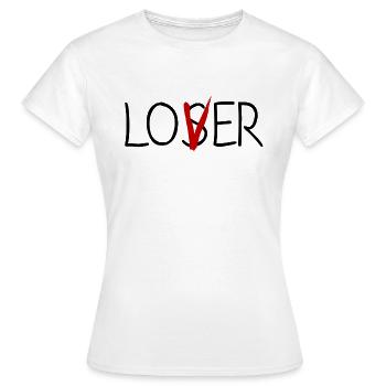 Loser-Liebhaber - Frauen T-Shirt - Weiß - Vorne - AI Model Female 172 dark (172cm)