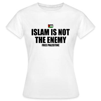 Free palestine Islam is not the enemy - Women's T-Shirt - white - Front - AI Model Female 172 dark (172cm)