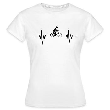 Cyclist Pulse - Frauen T-Shirt - Weiß - Vorne - AI Model Female 172 dark (172cm)