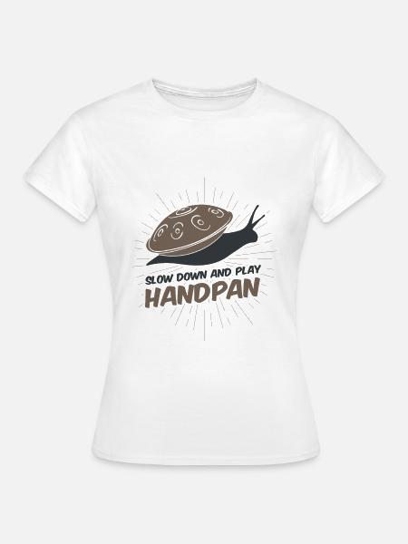 Handpan Hang Schnecke Music Sound T-Shirt Tee - Frauen T-Shirt - Weiß