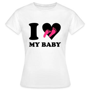 I love my baby - Frauen T-Shirt - Weiß - Vorne - AI Model Female 172 dark (172cm)