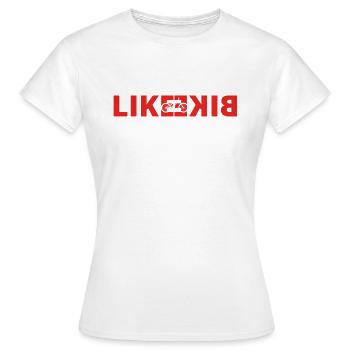Comme le cycle de vélos de course de vélo cycline égale d'amour - T-shirt Femme - blanc - Devant - AI Model Female 172 dark (172cm)