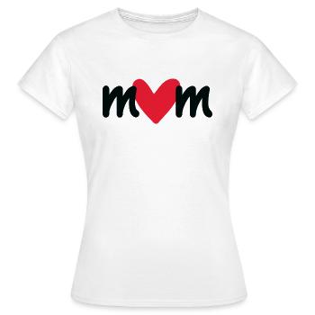 Mum heart - Women's T-Shirt - white - Front - AI Model Female 172 dark (172cm)