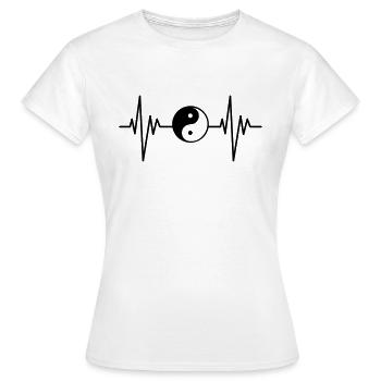 Ying Yang Pulse - Women's T-Shirt - white - Front - AI Model Female 172 dark (172cm)