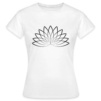 Lotus - lotus flower blossom - Women's T-Shirt - white - Front - AI Model Female 172 dark (172cm)
