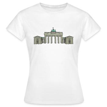 Porte de Brandebourg BERLIN c - T-shirt Femme - blanc - Devant - AI Model Female 172 dark (172cm)