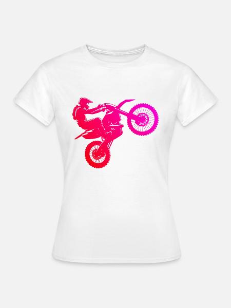 Dirtbike Freestyle Motocross Dirt Biker Herren - Frauen T-Shirt - Weiß