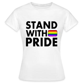 Stand with pride - Women's T-Shirt - white - Front - AI Model Female 172 dark (172cm)