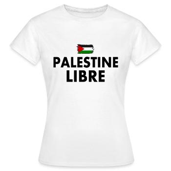 palestine libre - T-shirt Femme - blanc - Devant - AI Model Female 172 dark (172cm)