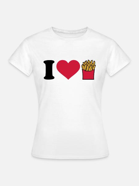 Pommes - Frauen T-Shirt - Weiß