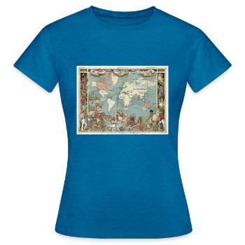 Das britische Empire 1886 - Women's T-Shirt - antique blue sapphire heather - Front - AI Model Female 172 dark (172cm)