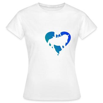 Voltige, gymnastique artistique à cheval - T-shirt Femme - blanc - Devant - AI Model Female 172 dark (172cm)