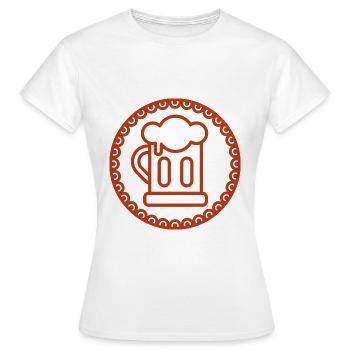 Bière - Bière / Mug à bière - Bouteille de bière - T-shirt Femme - blanc - Devant - AI Model Female 172 dark (172cm)