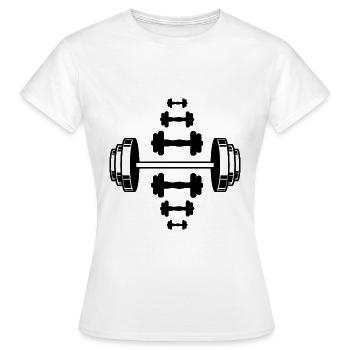 Bodybuilding - Gewichtheben Fitness Workout Gym - Frauen T-Shirt - Weiß - Vorne - AI Model Female 172 dark (172cm)