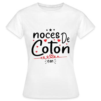 noces de coton - T-shirt Femme - blanc - Devant - AI Model Female 172 dark (172cm)