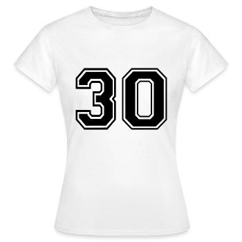 30 - Women's T-Shirt - white - Front - AI Model Female 172 dark (172cm)
