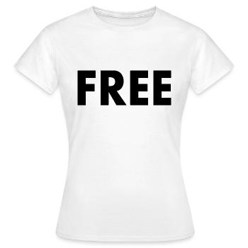 Free - Women's T-Shirt - white - Front - AI Model Female 172 dark (172cm)