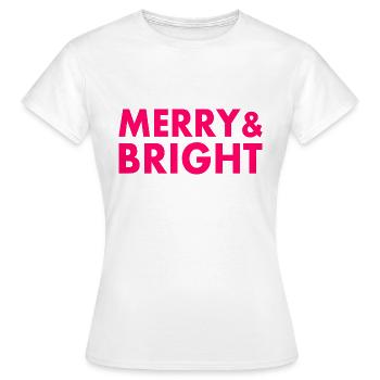 Merry and bright - Women's T-Shirt - white - Front - AI Model Female 172 dark (172cm)