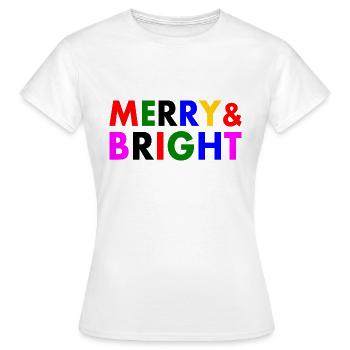 Merry and bright - Women's T-Shirt - white - Front - AI Model Female 172 dark (172cm)